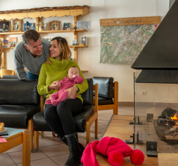 Espace détente avec cheminée